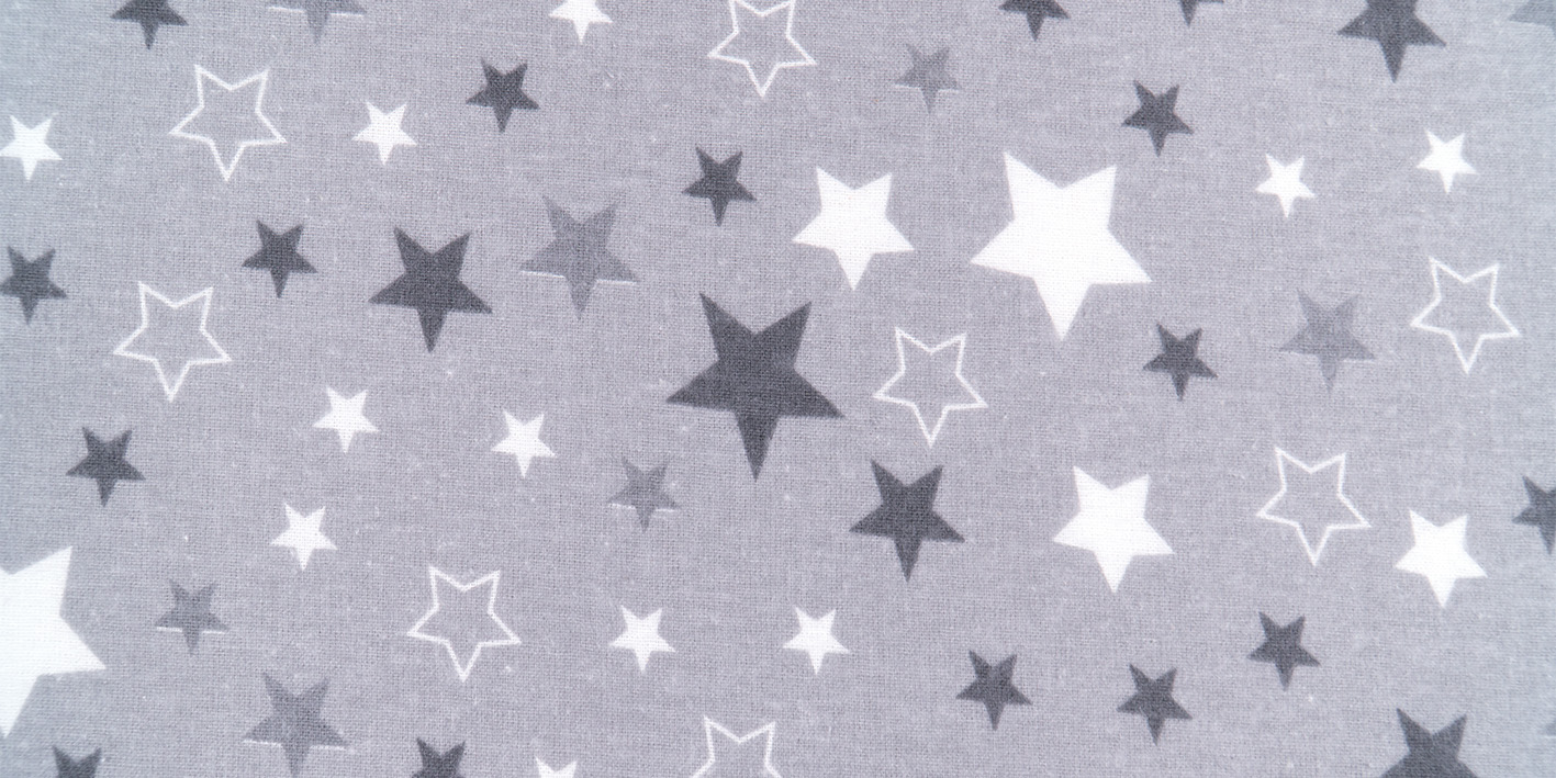 Pielucha flanelowa gwiazdki szare